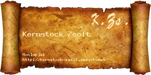 Kernstock Zsolt névjegykártya